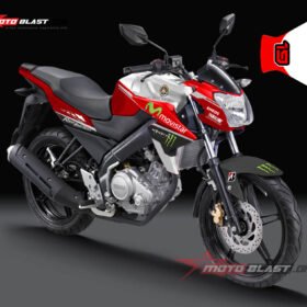 Decal Stiker Yamaha New Vixion MONSTER WHITE RED